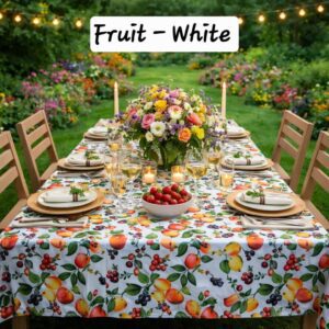 Table Cloth - Fruit White