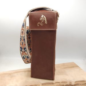 Leather Wine Bag (Equestrian)