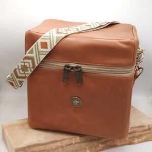 Leather Cooler bag with polystyrene inner
